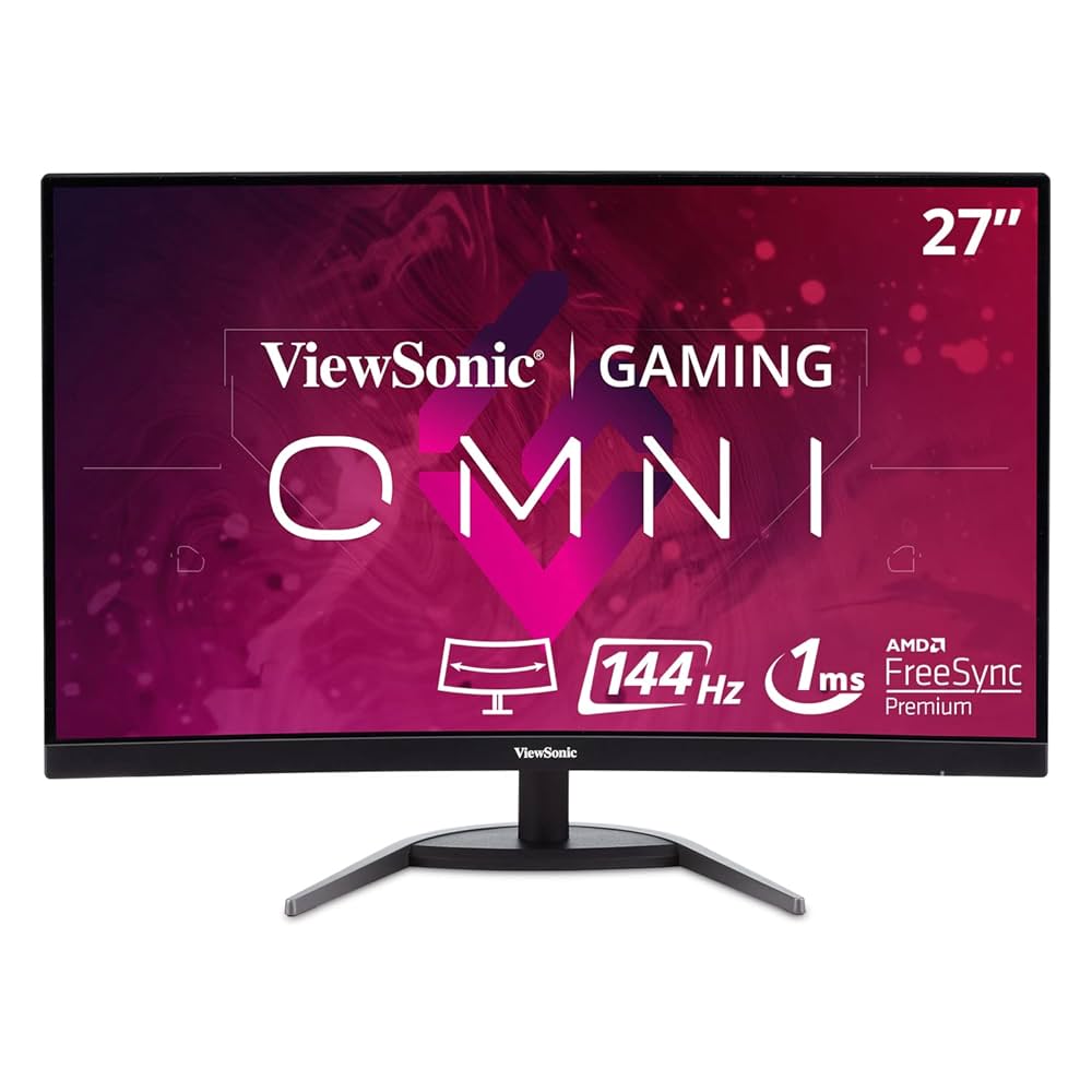 ViewSonic OMNI VX2768-2KPC-MHD 27 Inch Curved 1440p 1ms